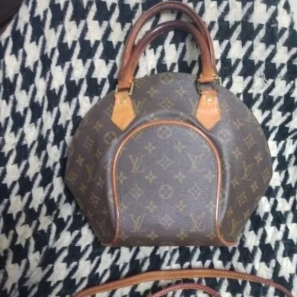 ❤️Authentic 2001 LOUIS VUITTON Bowler Bag Ellipse Purse + Crossbody Strap - Picture 1 of 12